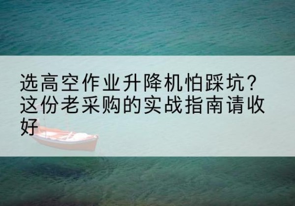 华州高空作业升降机厂家推荐-选高空作业升降机怕踩坑？这份老采购的实战指南请收好